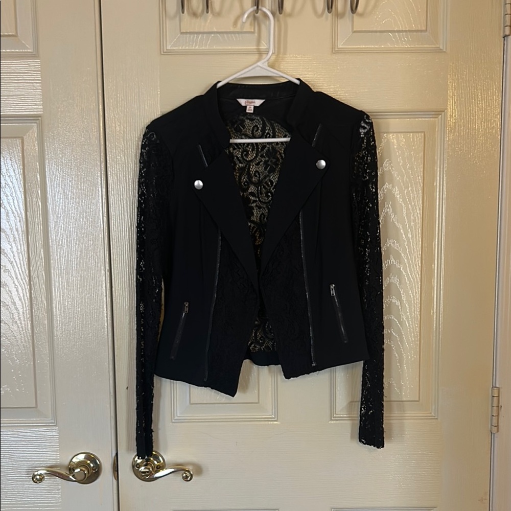 Candie's Black Blazer Structured Fitted Design